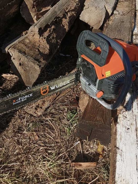 Piła Spalinowa Pilarka Do Drewna Łańcuchowa 5,7km 2 Prowad Olej 2xłańc