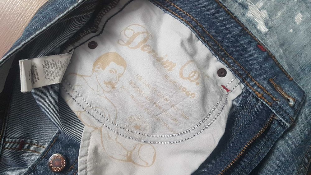 Męskie Spodenki Jeans Denim Co 32mm Pas 86cm Idealne