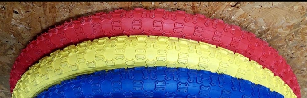 Pneu BMX 20x2.125 amarelo,azul, vermelho