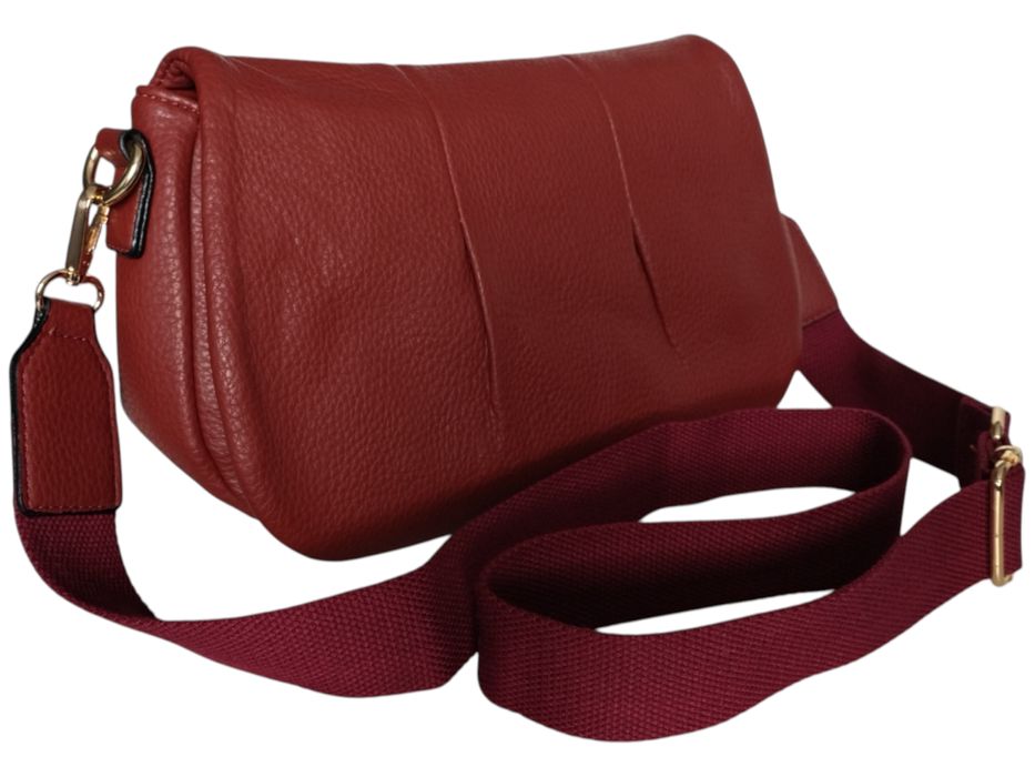 Czerwona Mała Listonoszka Damska na Ramię Miejski Styl
