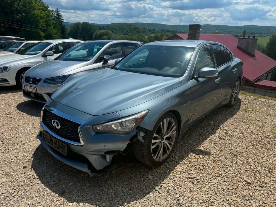 Infiniti Q50 LIFT 3.5 HYBRID 364km 2018r, Delikatnie uszkodzony, OKAZJA