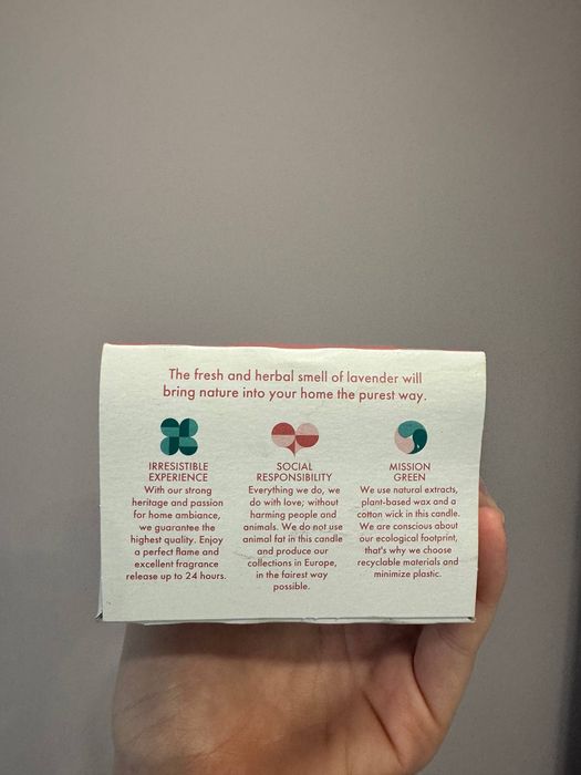 Ароматична свічка Bolsius True Scents — Лаванда