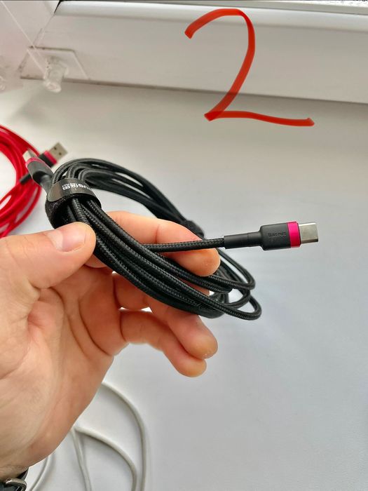 Кабелі Baseuse Usb A to type C 3 м, Usb A - Mirco Usb, 3.5 to 3.5