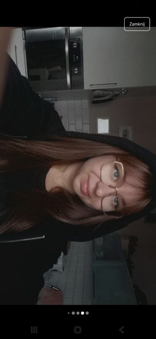 Peruka z grzywką brązowa brąz rokoko syntetyczna syntetyk