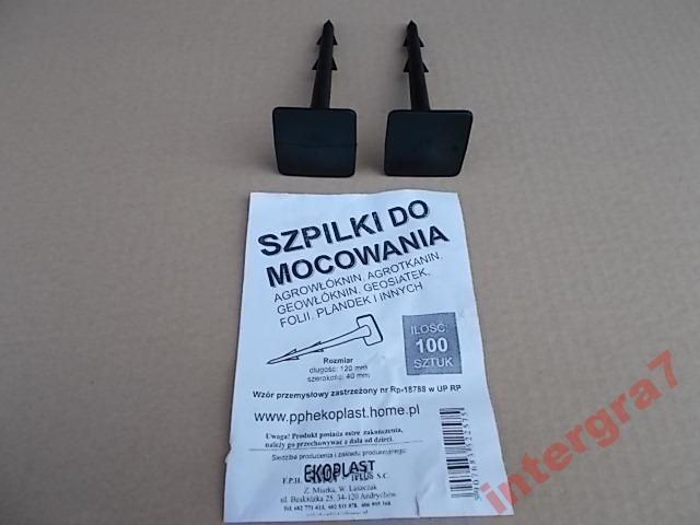 Szpilki kołki do Agrotkaniny,kotwice 12cm. 100szt.