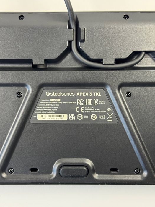 Клавіатура SteelSeries Apex 3 TKL Black German QWERTZ