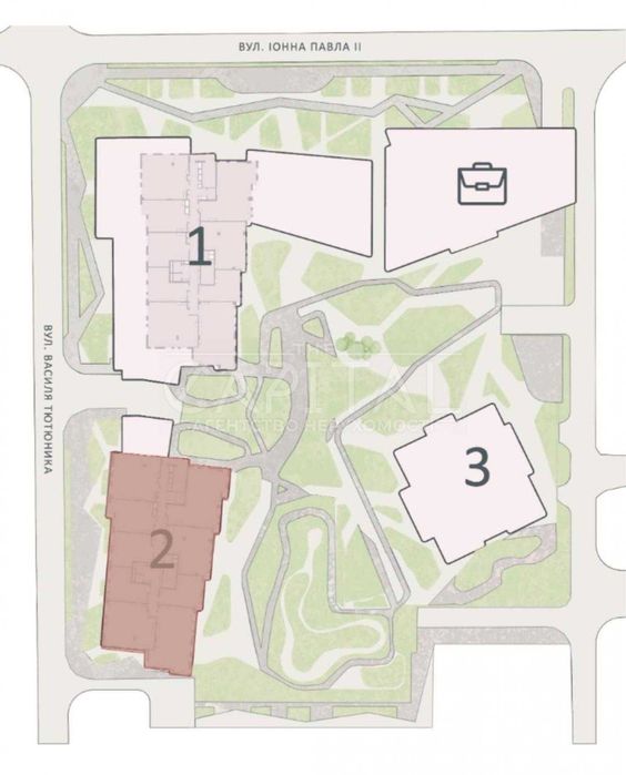 Паркомісце 13,4 м2 в ЖК TRIIINITY,  2 Будинок