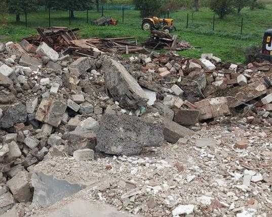 Gruz budowlany betonowy mieszany z transportem utwardzenie terenu