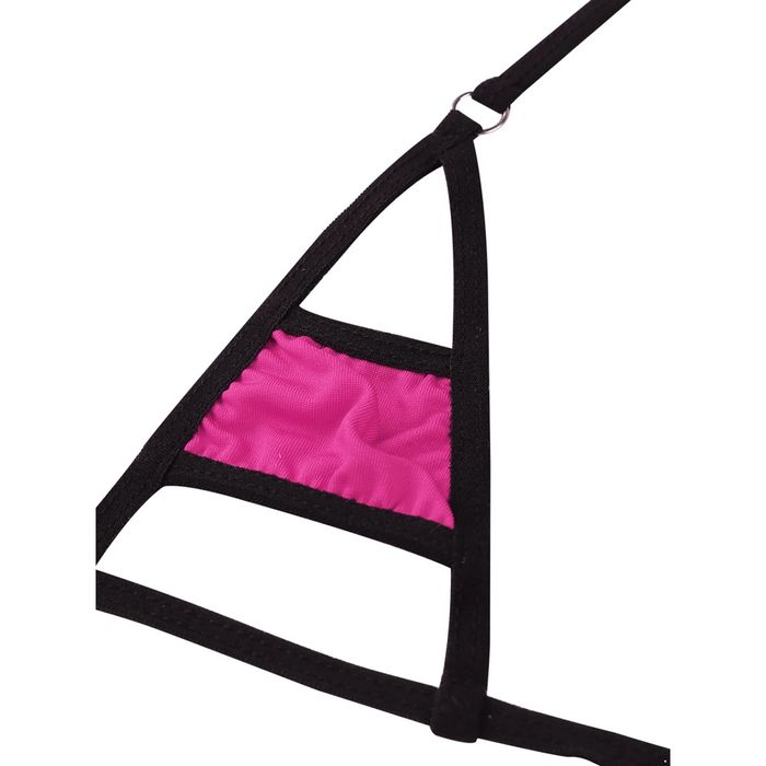 Rennes Bikini wiązane plaża z dziurami seksowne ciemny różowy