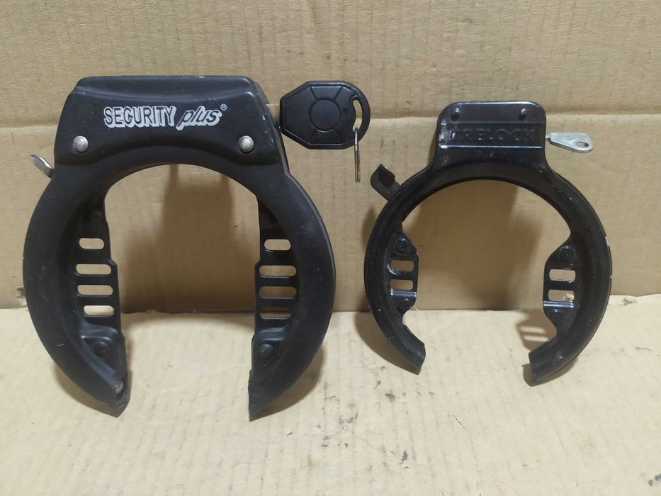 Замок черный стальной, вело замок скоба
