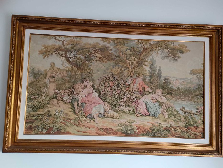 Quadro tapeçaria amor primaveril