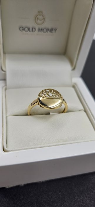 Złoty pierścionek ażurowy owalny 585 GOLD MONEY