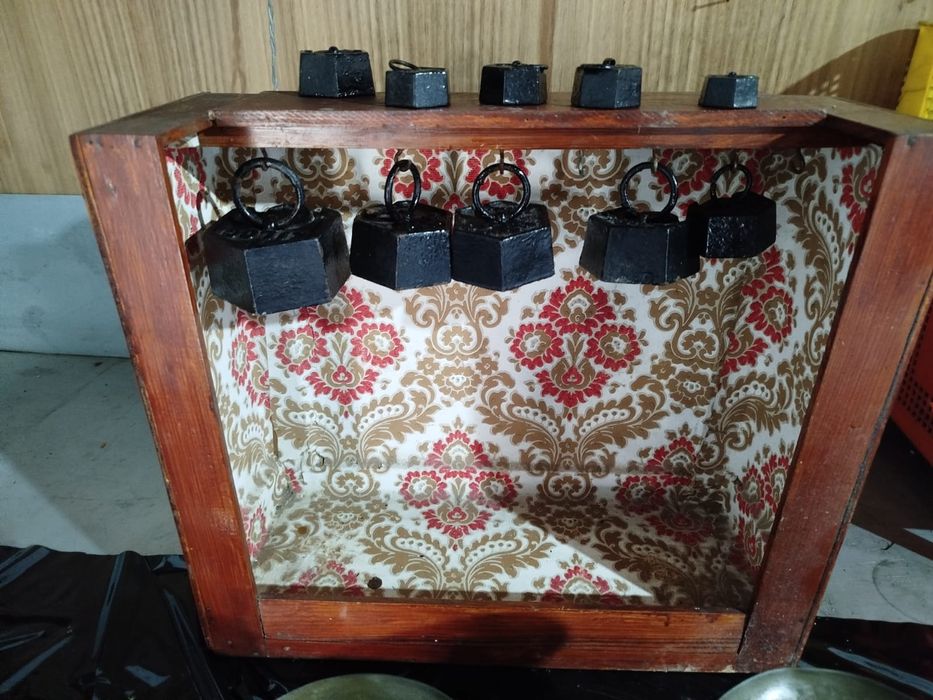 Balança vintage de pesos