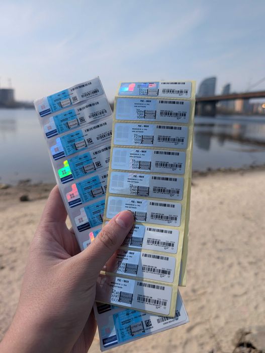 Наклейка Windows 11 Pro Stiker Ліцензія Ключ Стикер Віндовс 11 Про