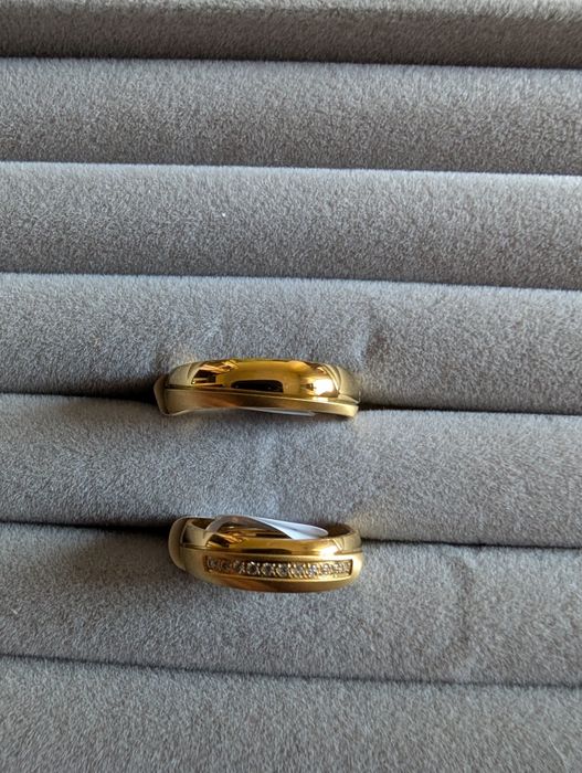 Alianças ouro lâminado 18k lindíssimas