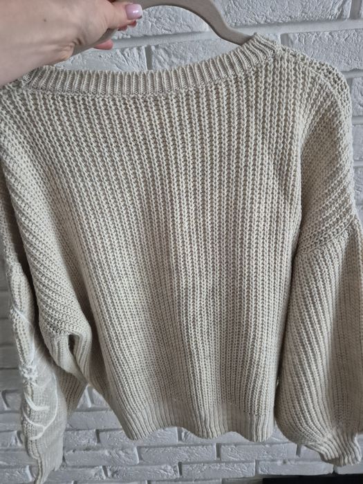 Piękny gruby sweter uni sm