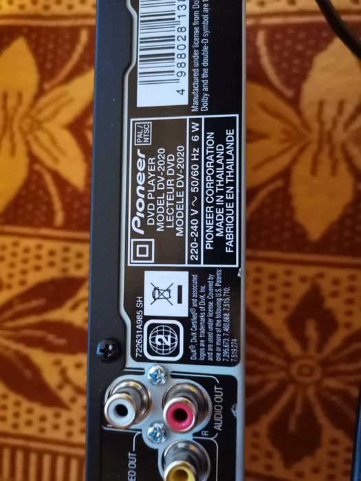 Odtwarzacz DVD PIONEER DV-2020 bez pilota