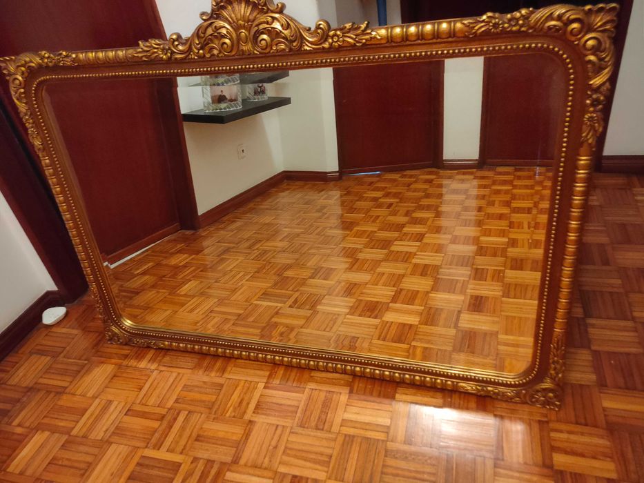 Espelho grande antigo de sala 135x90