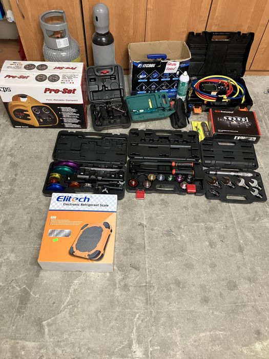 Zestaw narzedzi do klimatyzacji f -gazy pompy ciepla