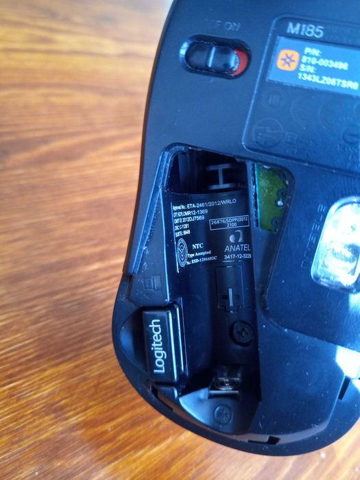 Logitech M185, мишка оптична бездротова