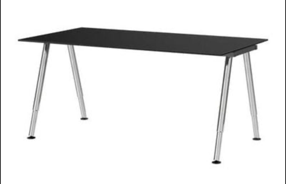 Secretaria IKEA Galant Vidro Preto 160cm x 80cm