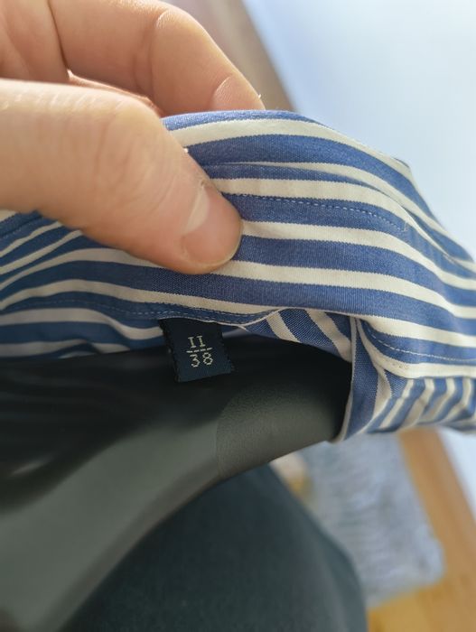 Camisa azul às riscas Massimo Dutti