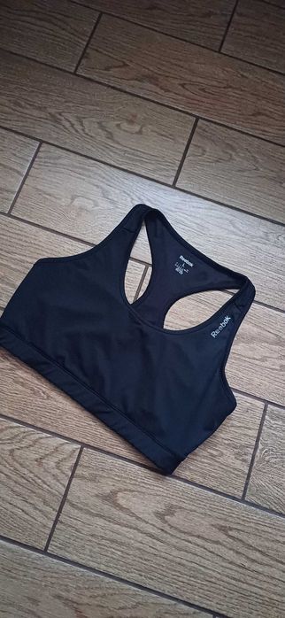 Czarny sportowy biustonosz Reebok  r. L