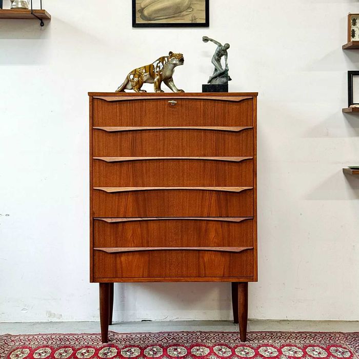 Tekowa szufladówka, Dania lata 60/70, vntg, mid-c modern