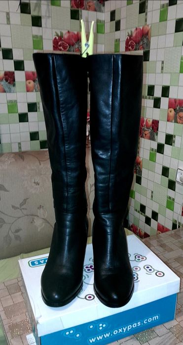 Кожанные зимние сапоги