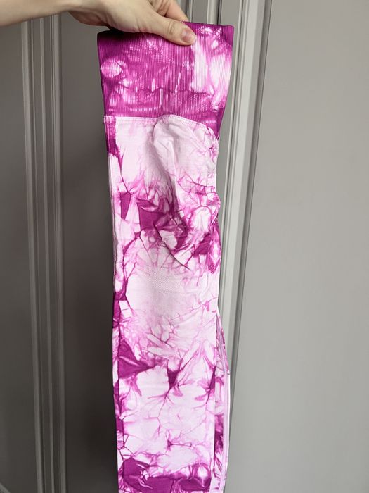 ЗНИЖКА! Лосини пуш ап тай дай мрамор спортивні