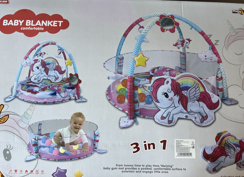 Розвиваючий килимок 3в1