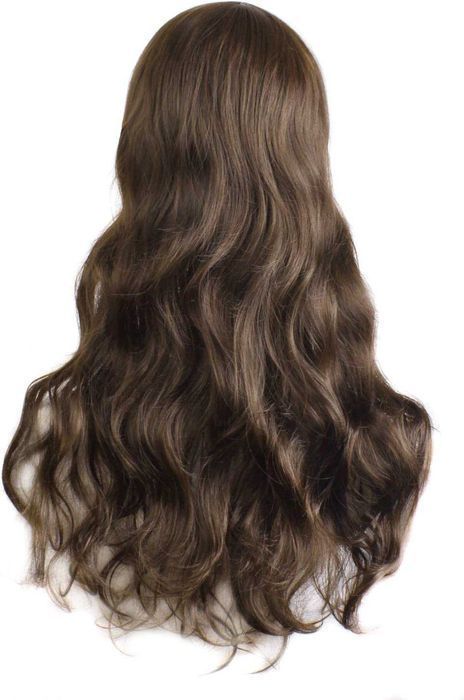Peruca 70 cm / 28 Poleg. de Cabelo Longo Encaracolado (Castanho)