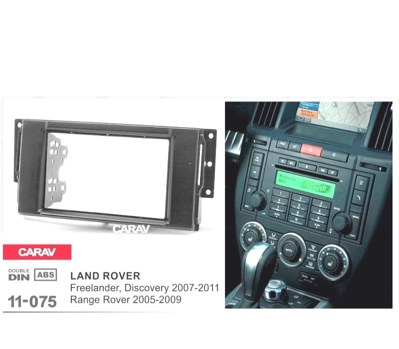 MOLDURA ADAPTADOR PRETO PARA RADIO 2-DIN PARA LAND ROVER FREELANDER DISCOVERY RANGE ROVER