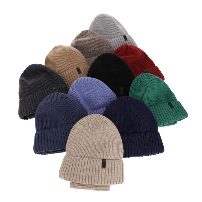 Czapka i komin dla chłopca, zimowy komplet, 100% wełniany merino, z po