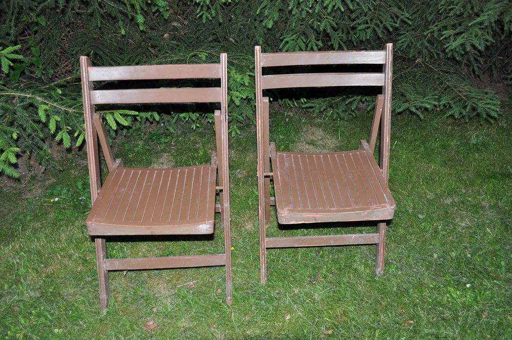 Krzesło drewniane bardzo stabilne składane