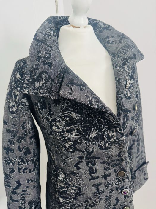 Strukturalny plaszcz Desigual czarny XS