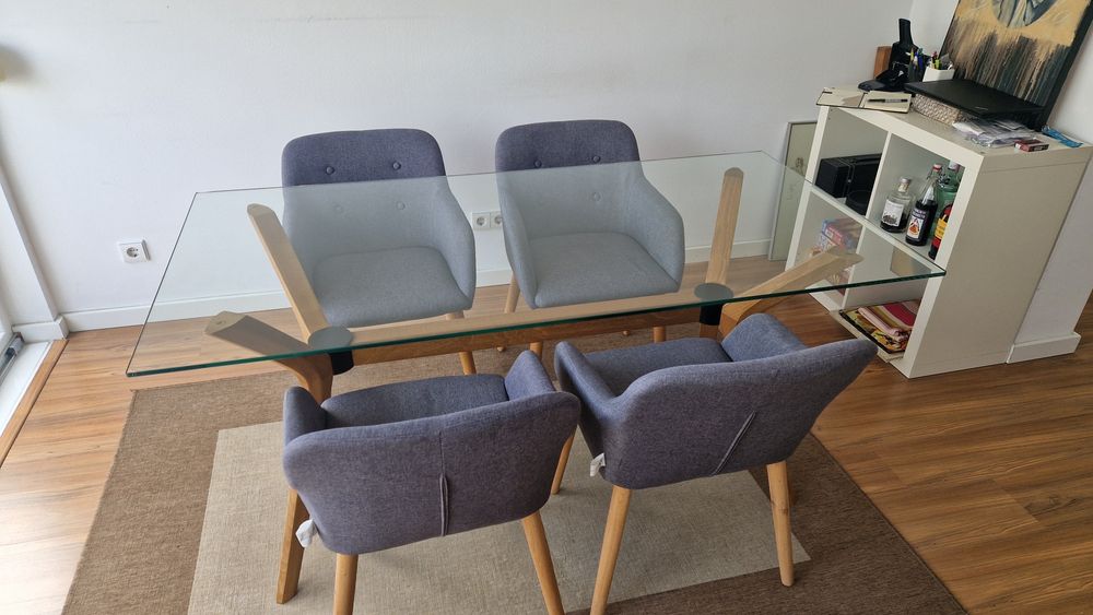 Pés de mesa em carvalho