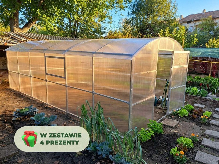 Szklarnia FLORISTA 3x4m Profil 40x20mm + 4 Prezenty
