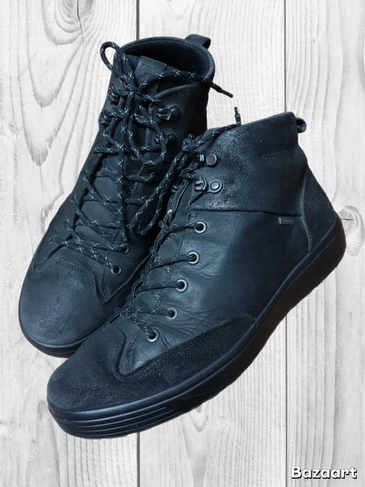 Черевики чорні шкіріні осінь-весна ecco 42 27см