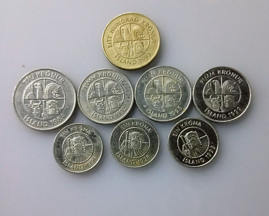 Moedas da Islândia.