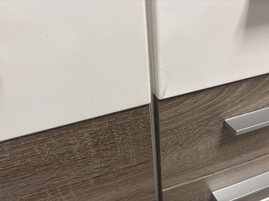 REZERWACJA Dwie komody zestaw w kolorze bieli i drewna