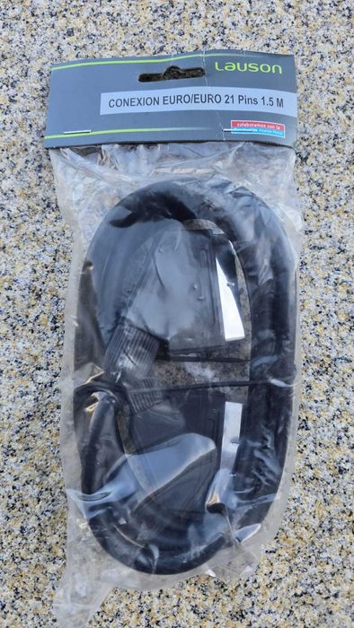 (40 UNIDADES) Cabo Scart 21 pinos Macho x Macho - 1,5 mt