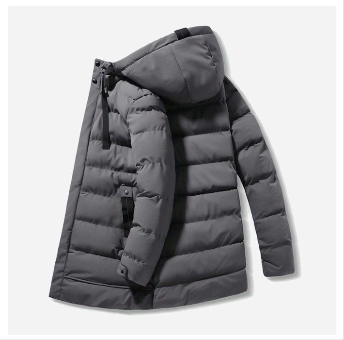 Куртка демисезонная с капюшоном / Мужская / Серая / XXL