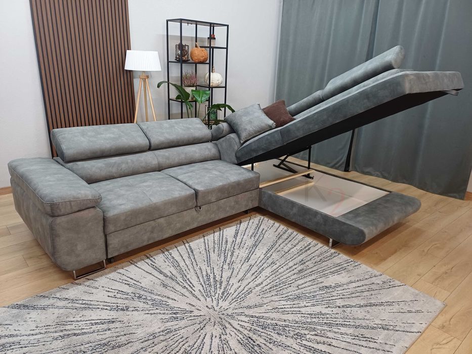Narożnik Arteon POD WYMIAR Rogówka do salonu,funkcja spania USB+GRATIS