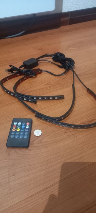 Luzes led para carro com comando