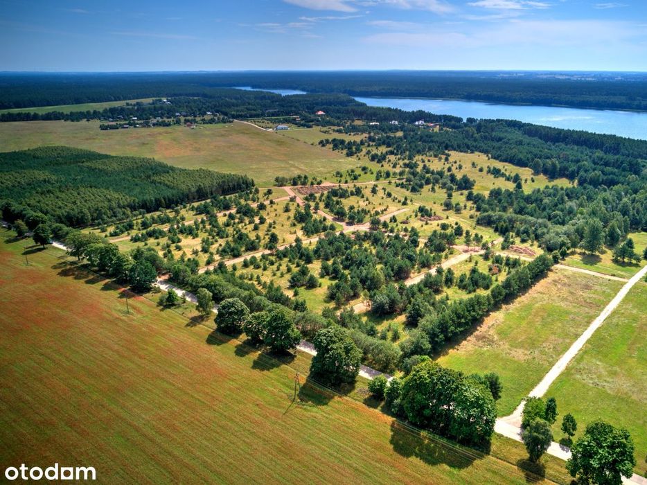 Ogrodzona działka nad jeziorem Dołgie na raty bez banku