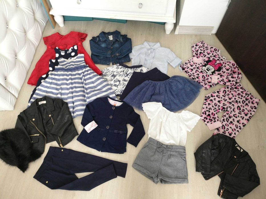 Paka 92-98 eleganckie Zara Next H&M Smyk sukienki kurtka spódniczki