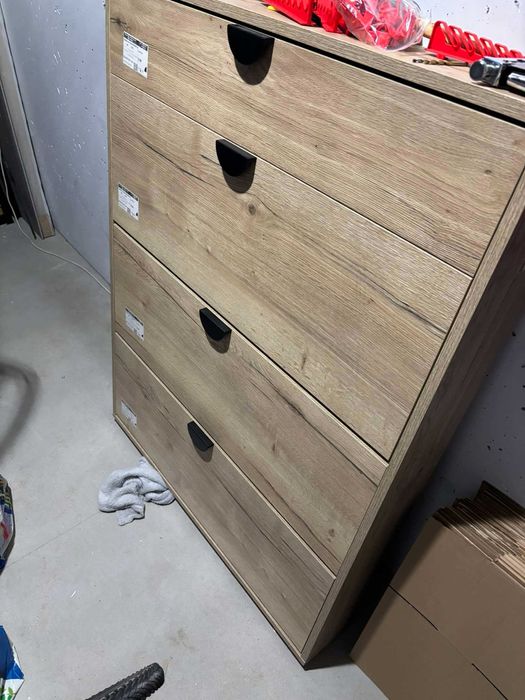 Szafka na buty SBK6W wisząca szerokość 100, kolor Dąb Halifax