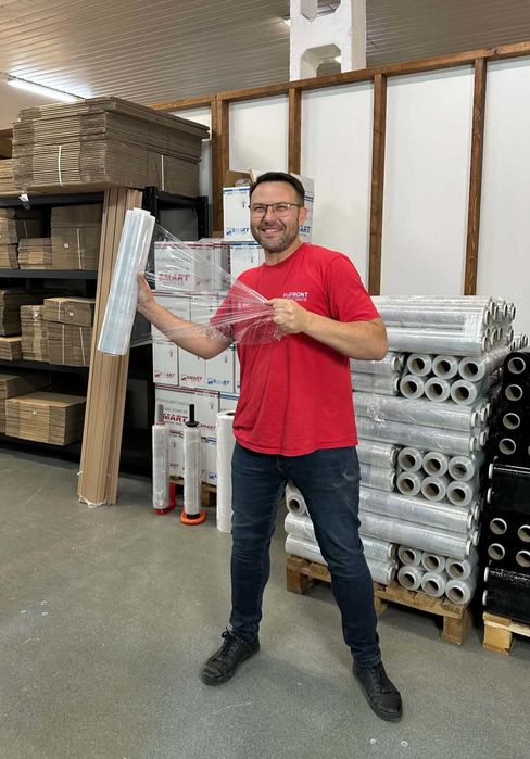 Folia Stretch bezbarwna 2,5 kg netto 50 cm 23 mikrony – Pakero Zamość