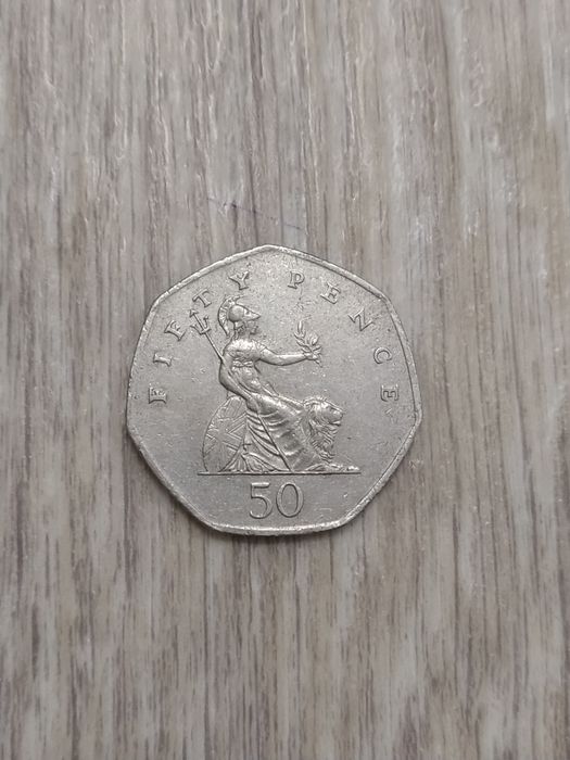 Монета 50 пенсов Великобританії  1997